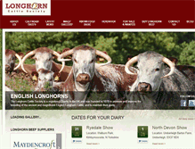 Tablet Screenshot of longhorncattlesociety.com